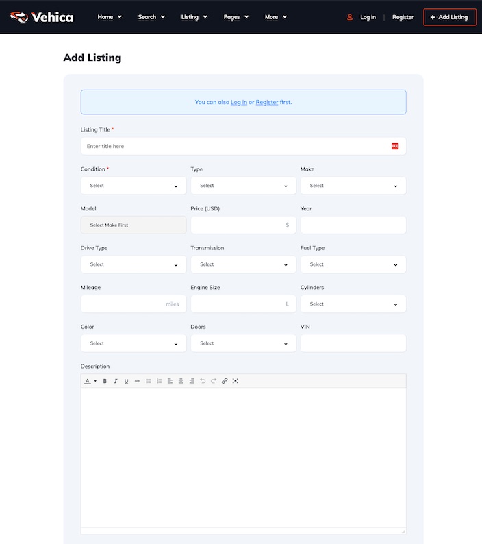 Add Listing