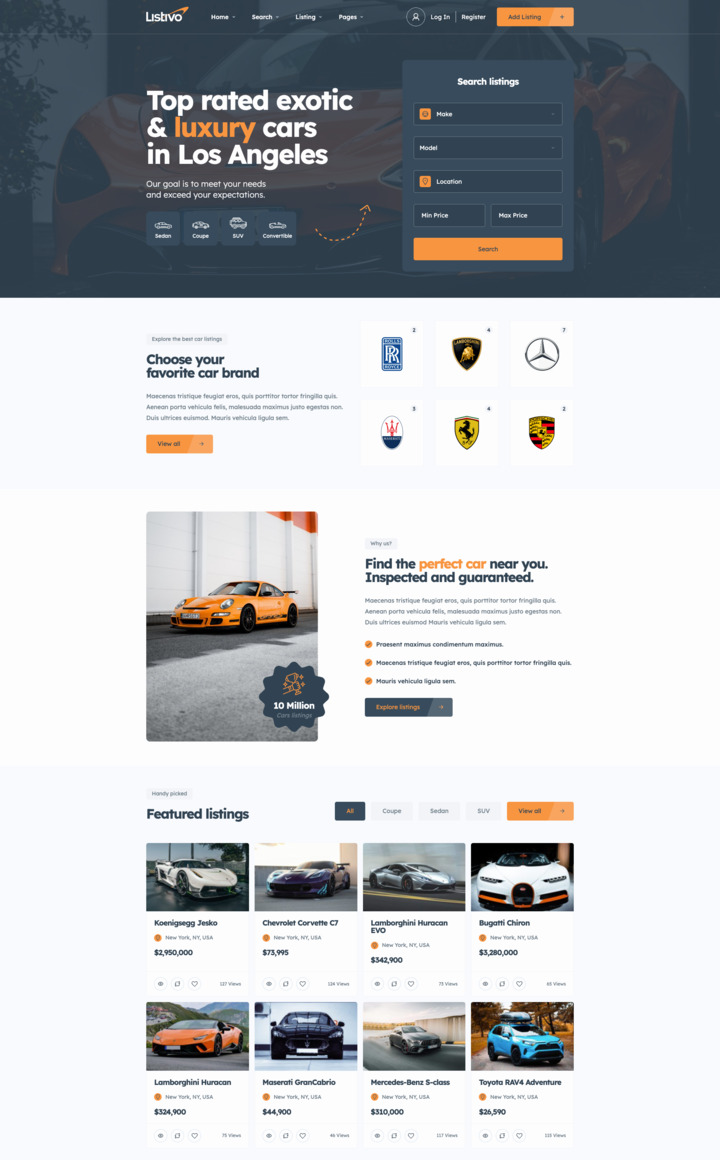 Listivo Car Dealer Demo