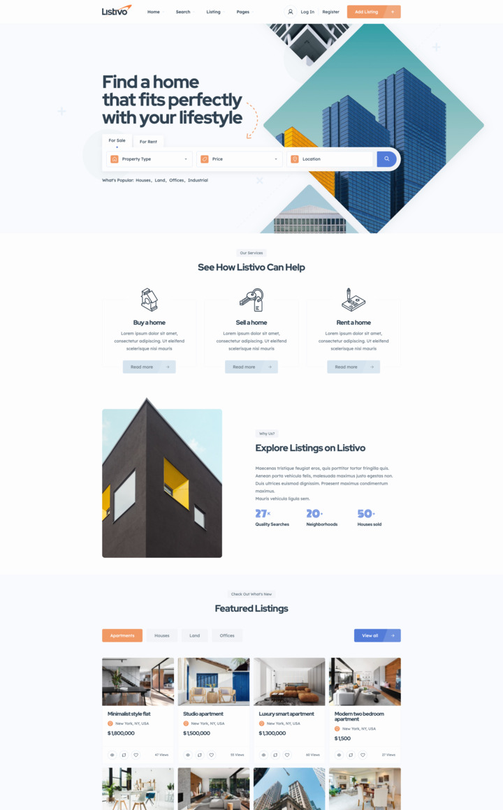 Listivo Real Estate Demo