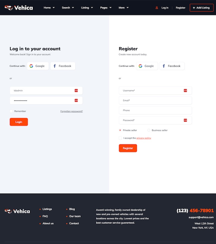 Login/Register